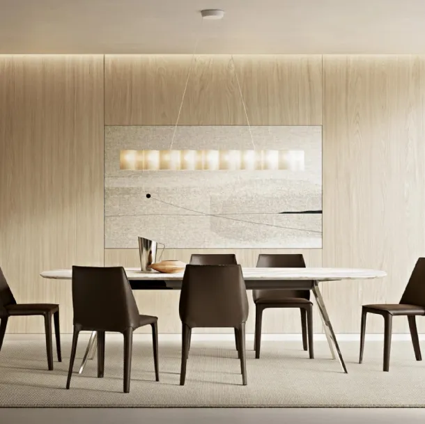 Zefiro Table with marble top by Flexform