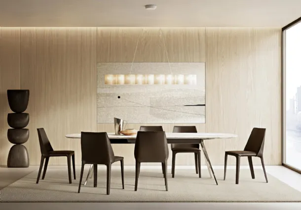 Zefiro Table with marble top by Flexform