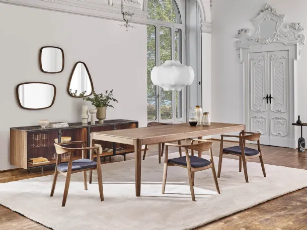 Ziggy Table in Canaletto Walnut by Porada