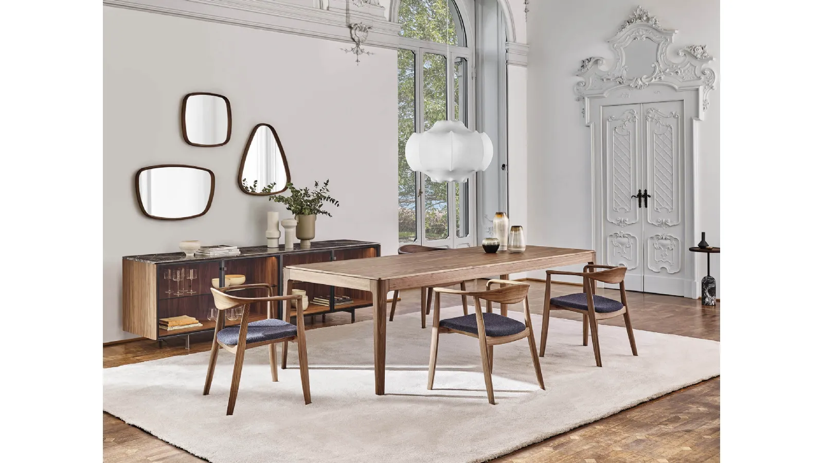 Ziggy Table in Canaletto Walnut by Porada
