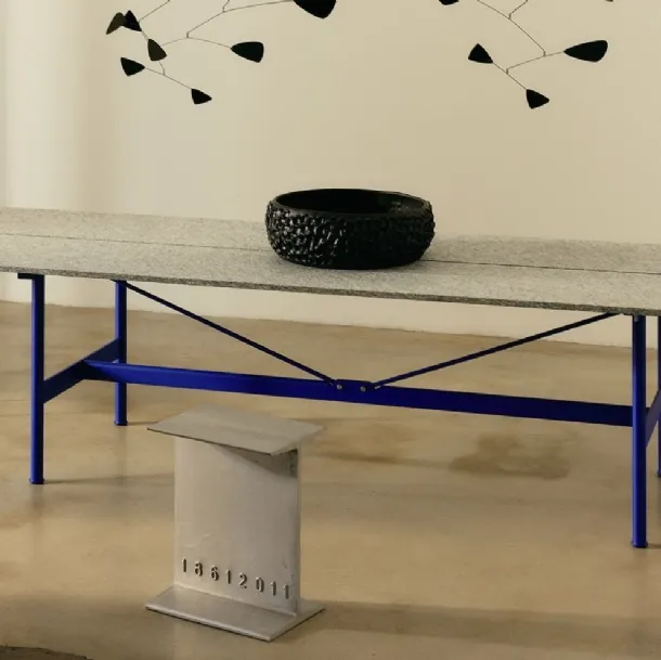 Zinco Table in Luserna Stone Marble by Desalto