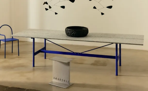 Zinco Table in Luserna Stone Marble by Desalto