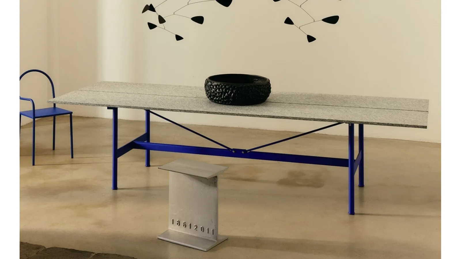 Zinco Table in Luserna Stone Marble by Desalto