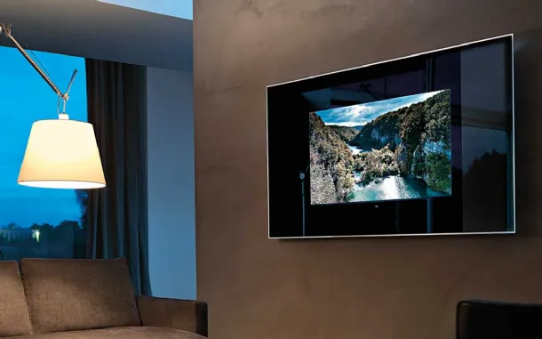 Mirage TV Stand Mirror with Glass and Aluminum Back Frame by Fiam