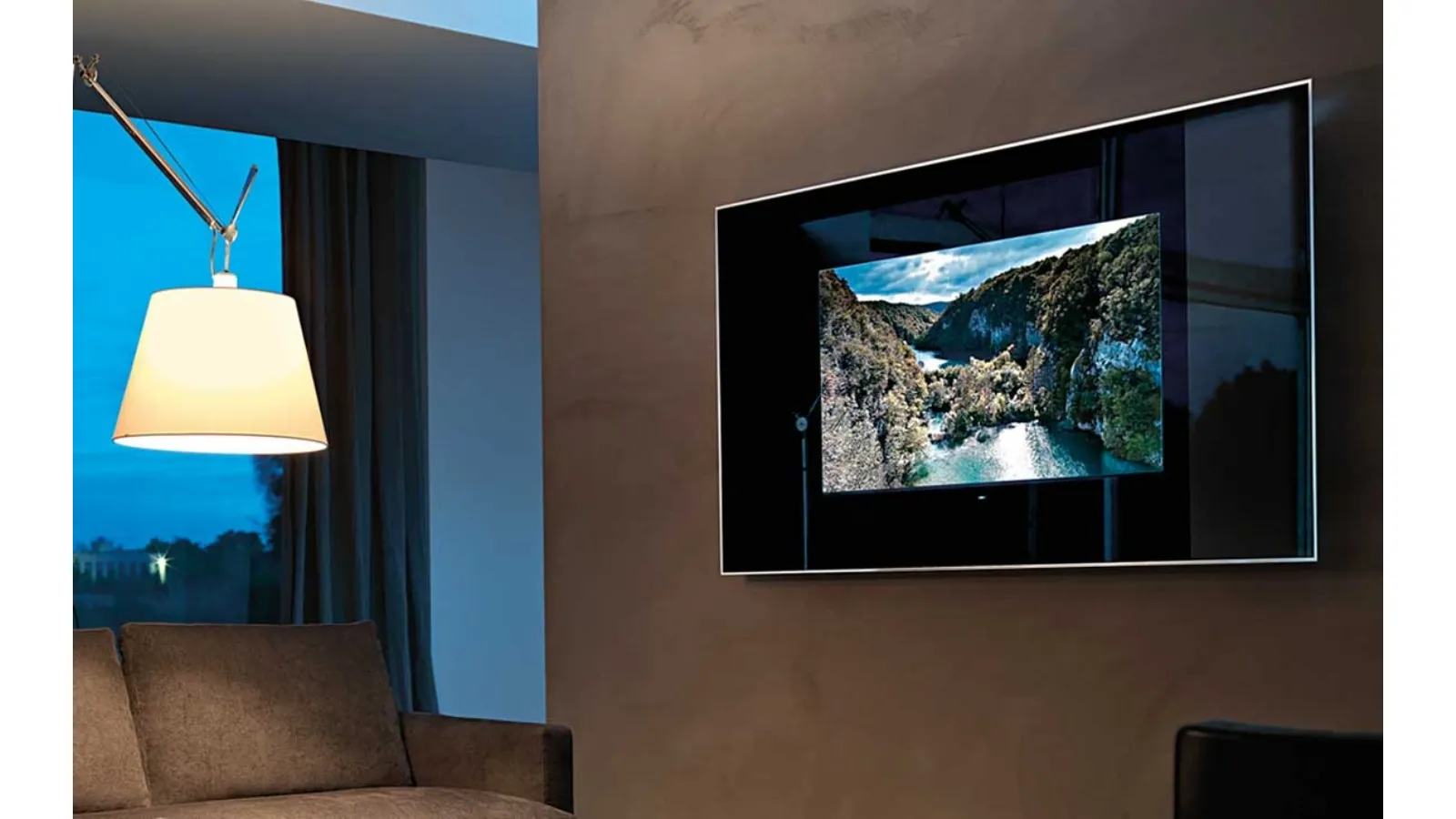Mirage TV Stand Mirror with Glass and Aluminum Back Frame by Fiam