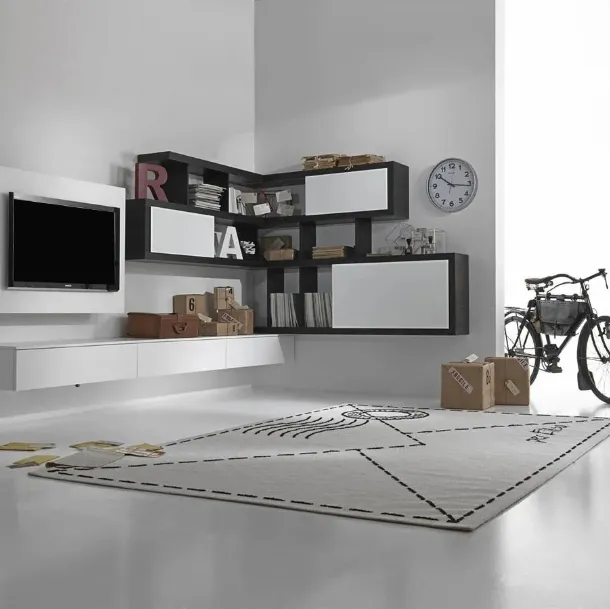Free TV Stand Rack in Matte Lacquered by Fimar