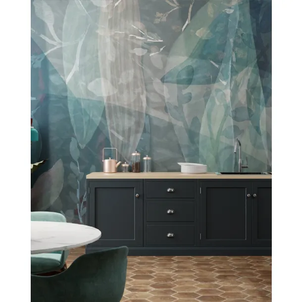 Aglaia wallpaper with floral illustration by Inkiostro Bianco