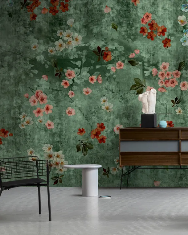 Bloom floral wallpaper by Inkiostro Bianco