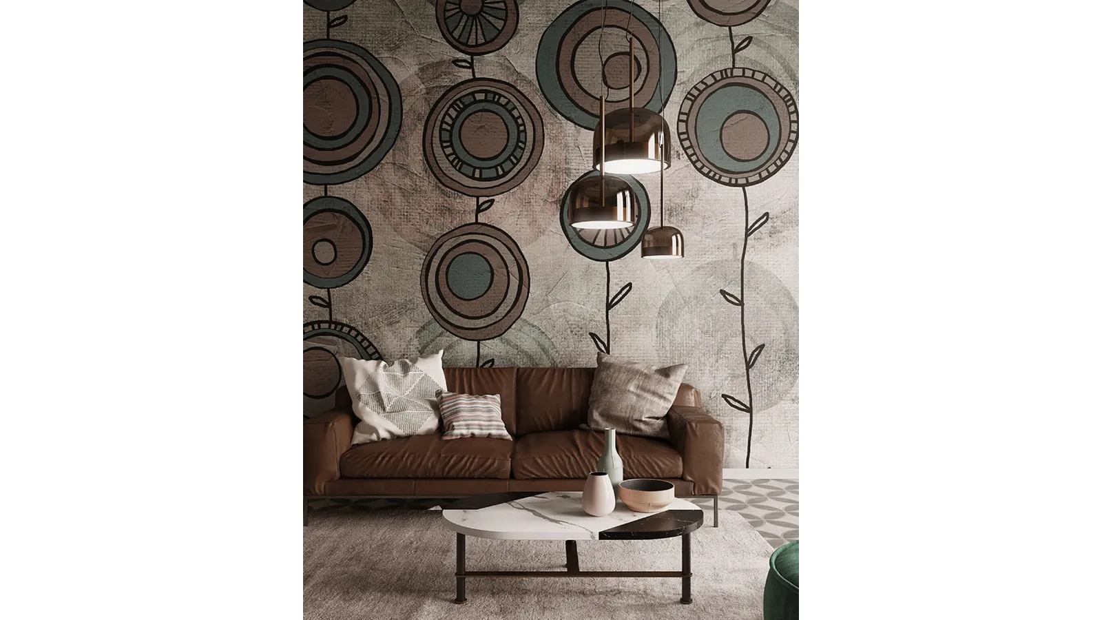 Bon Bon floral wallpaper by Inkiostro Bianco