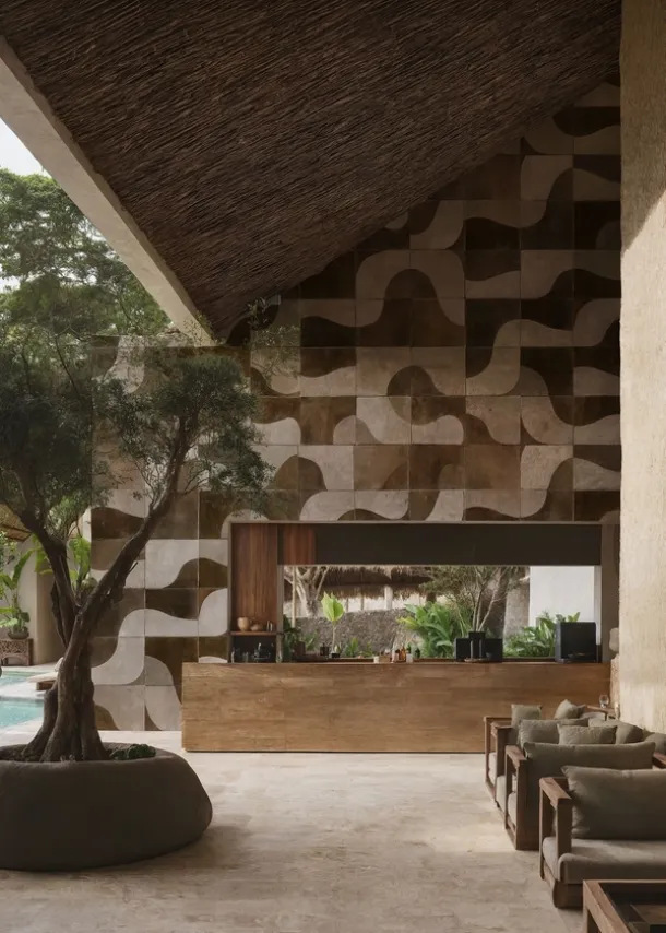 Cinnamon Shadows Wallpaper by Wall&Decò