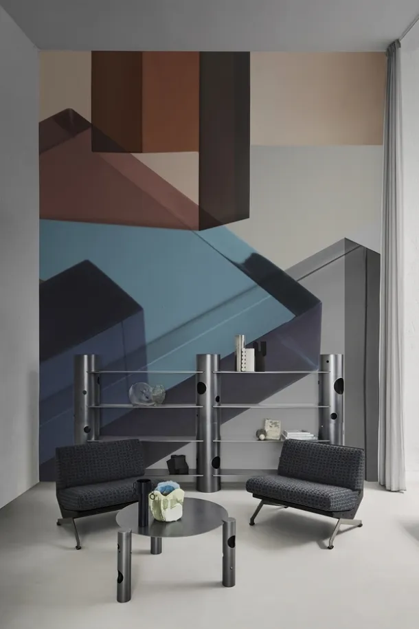 Cubic geometric wallpaper by Wall&Decò