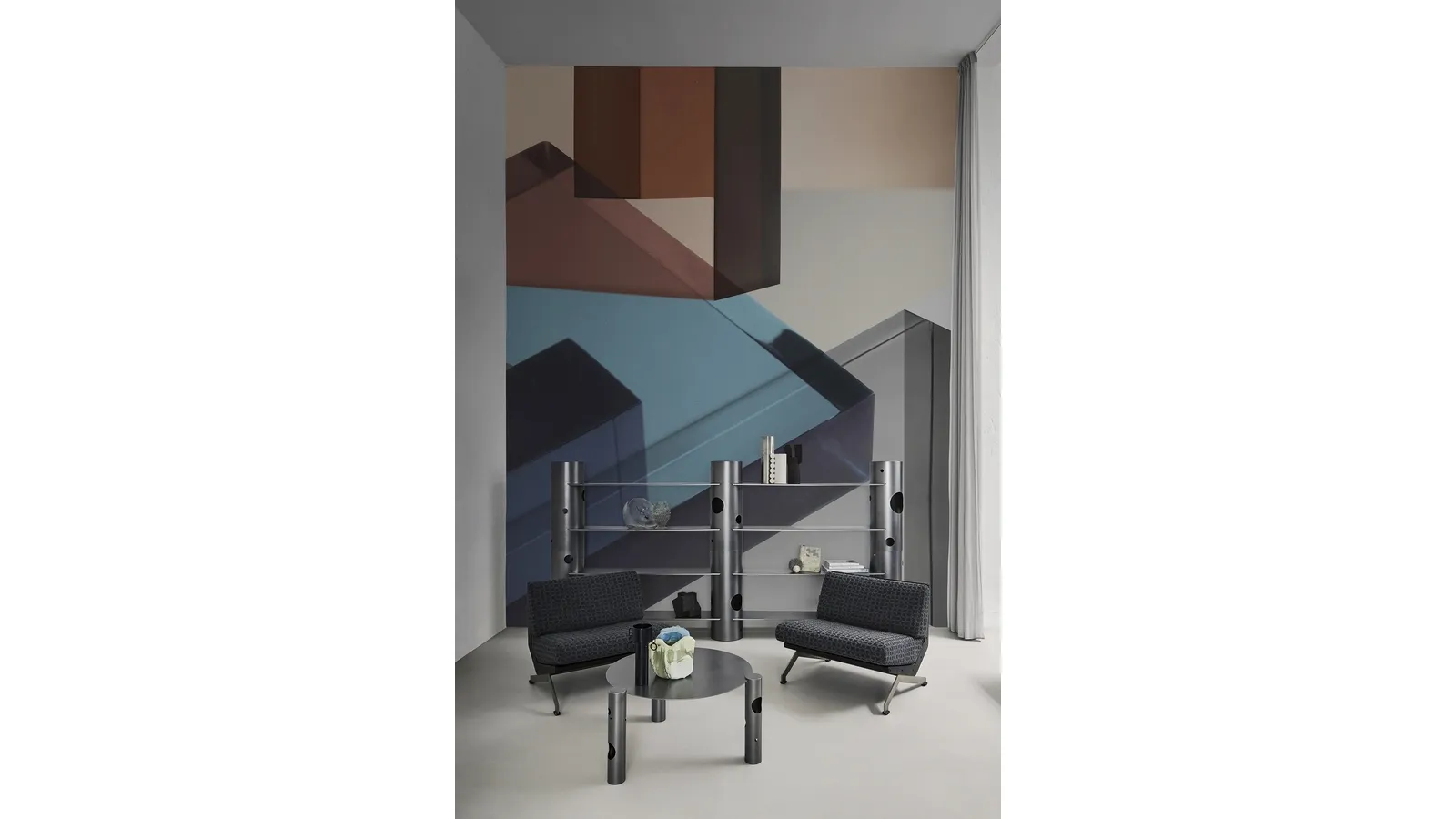 Cubic geometric wallpaper by Wall&Decò