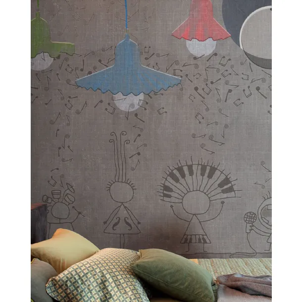 Children's fabric wallpaper Egg of Columbus by Inkiostro Bianco