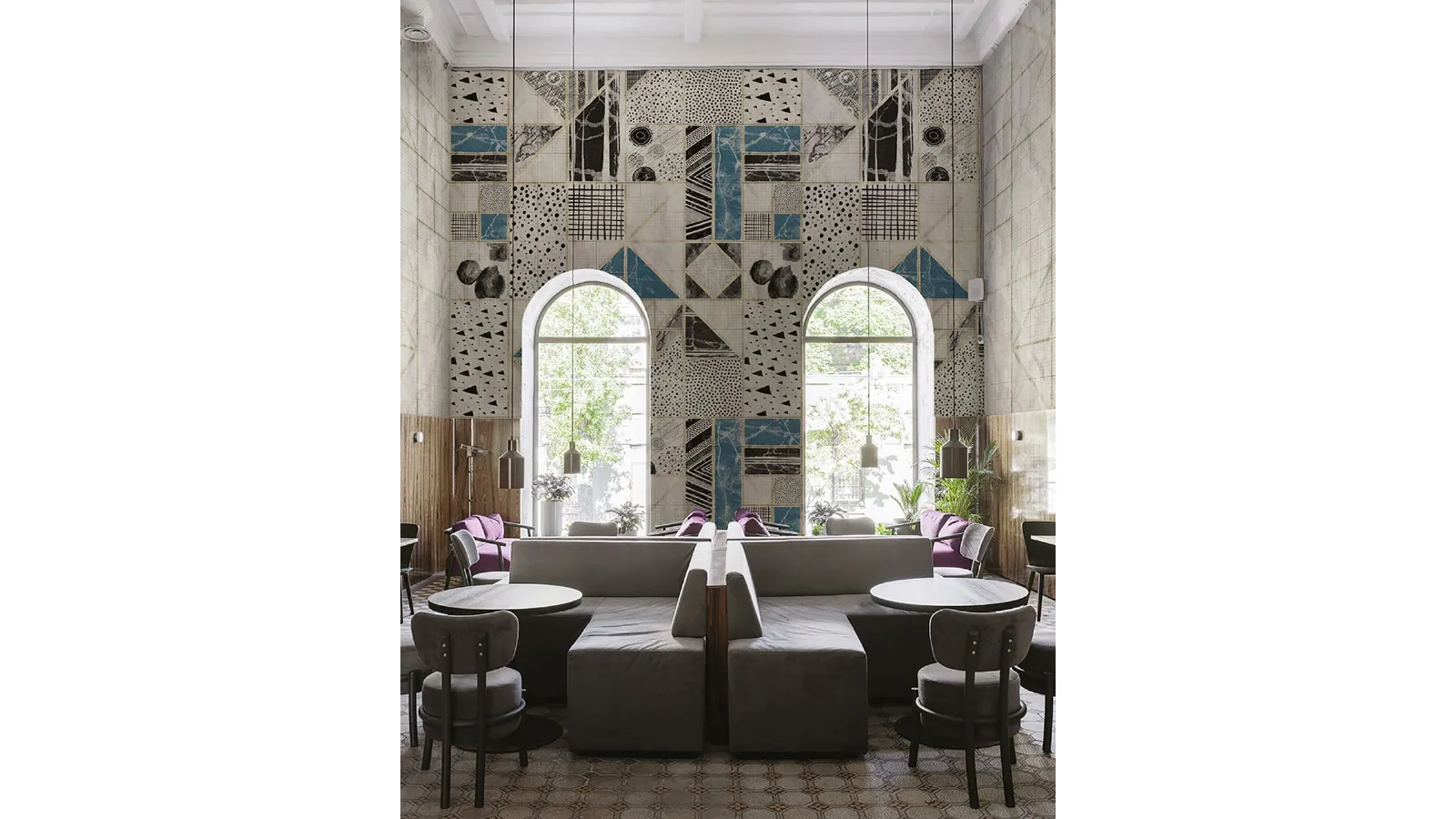 Fasek geometric wallpaper by Inkiostro Bianco