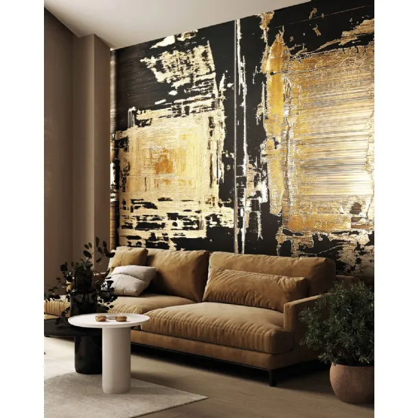 Gold Plaster Wallpaper by London Art