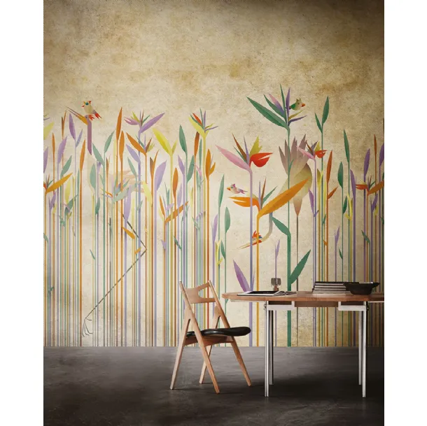 Floral-inspired wallpaper for children by Inkiostro Bianco