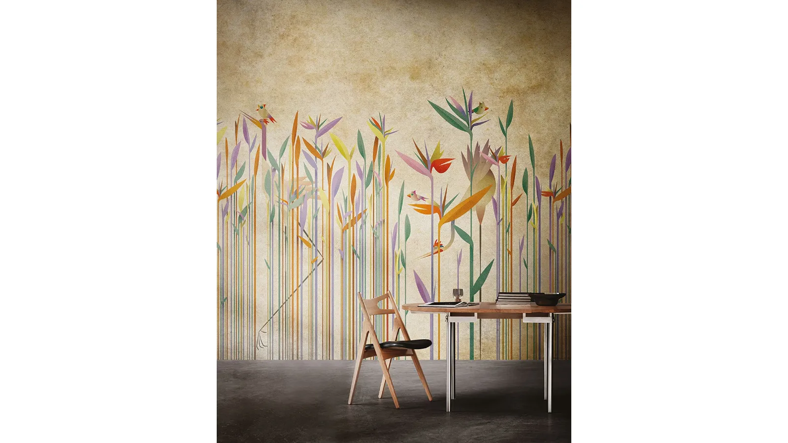 Floral-inspired wallpaper for children by Inkiostro Bianco
