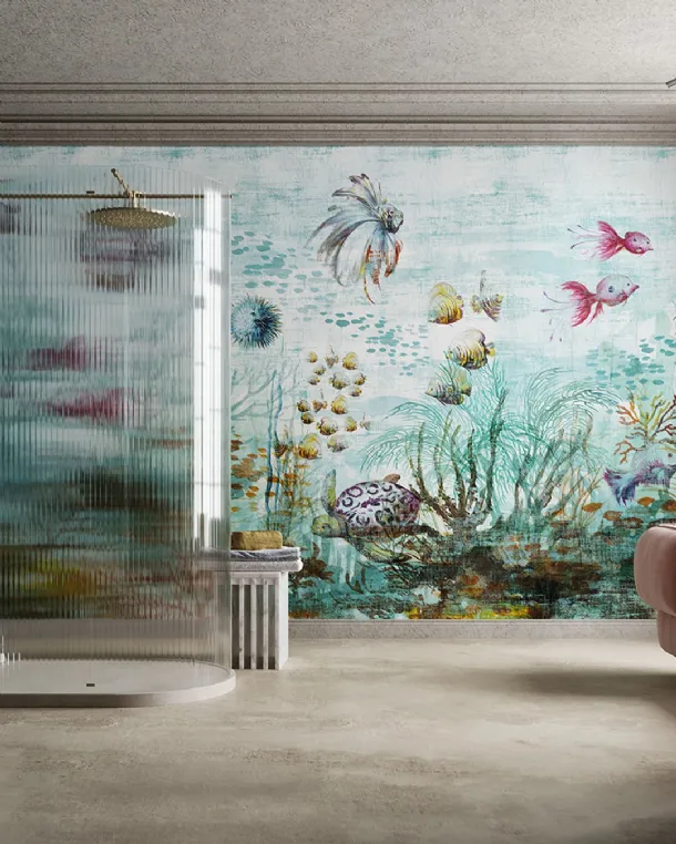 Sea-themed wallpaper Haoma by Inkiostro Bianco