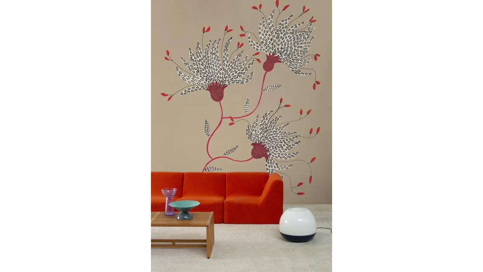 Floral wallpaper In Choro Florum by Wall&Decò
