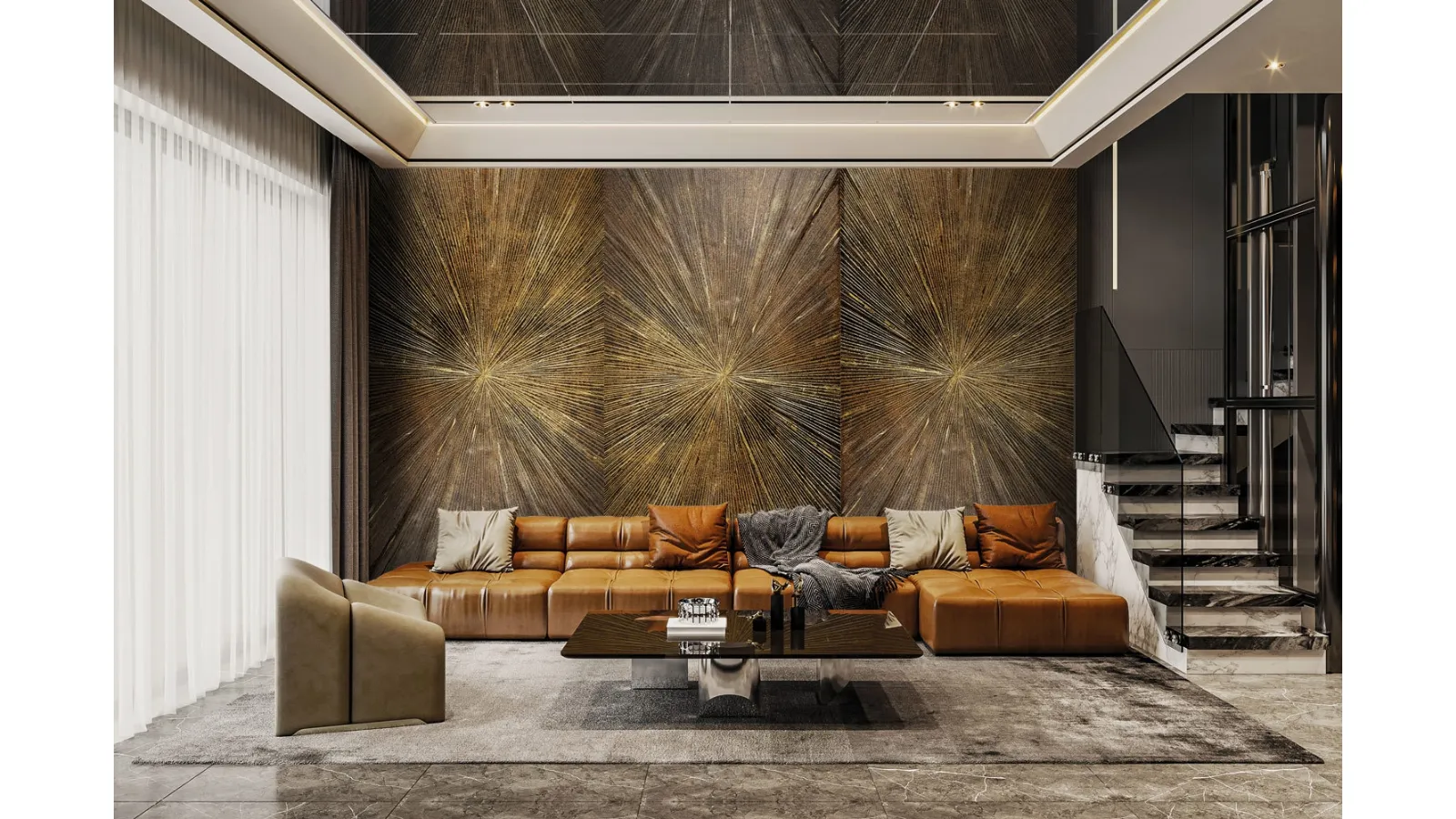 Metal Ray Wallpaper by London Art
