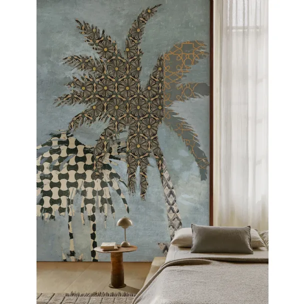 Seventh Floor wallpaper with palm trees by Wall&Decò