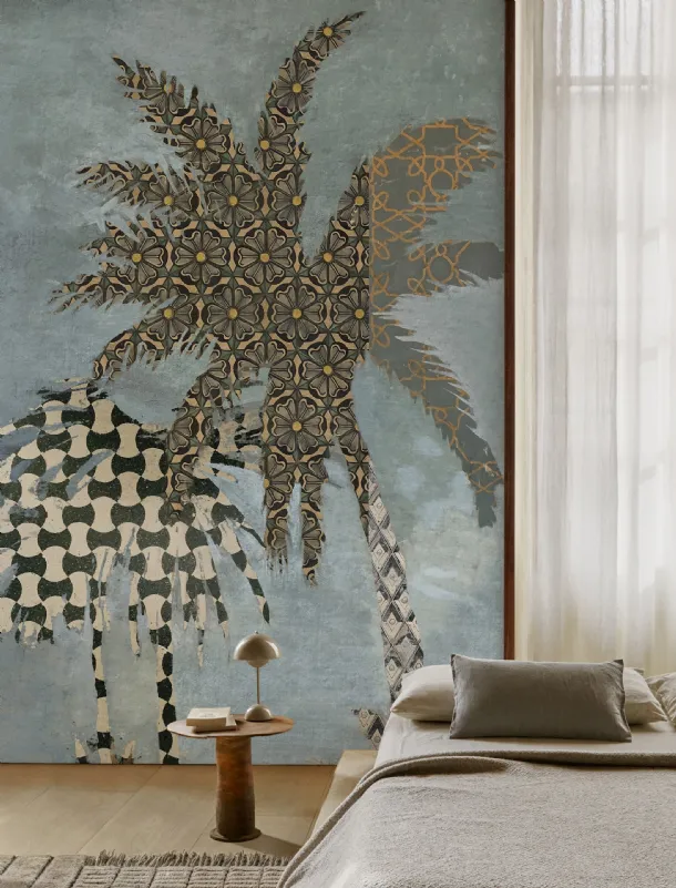 Seventh Floor wallpaper with palm trees by Wall&Decò