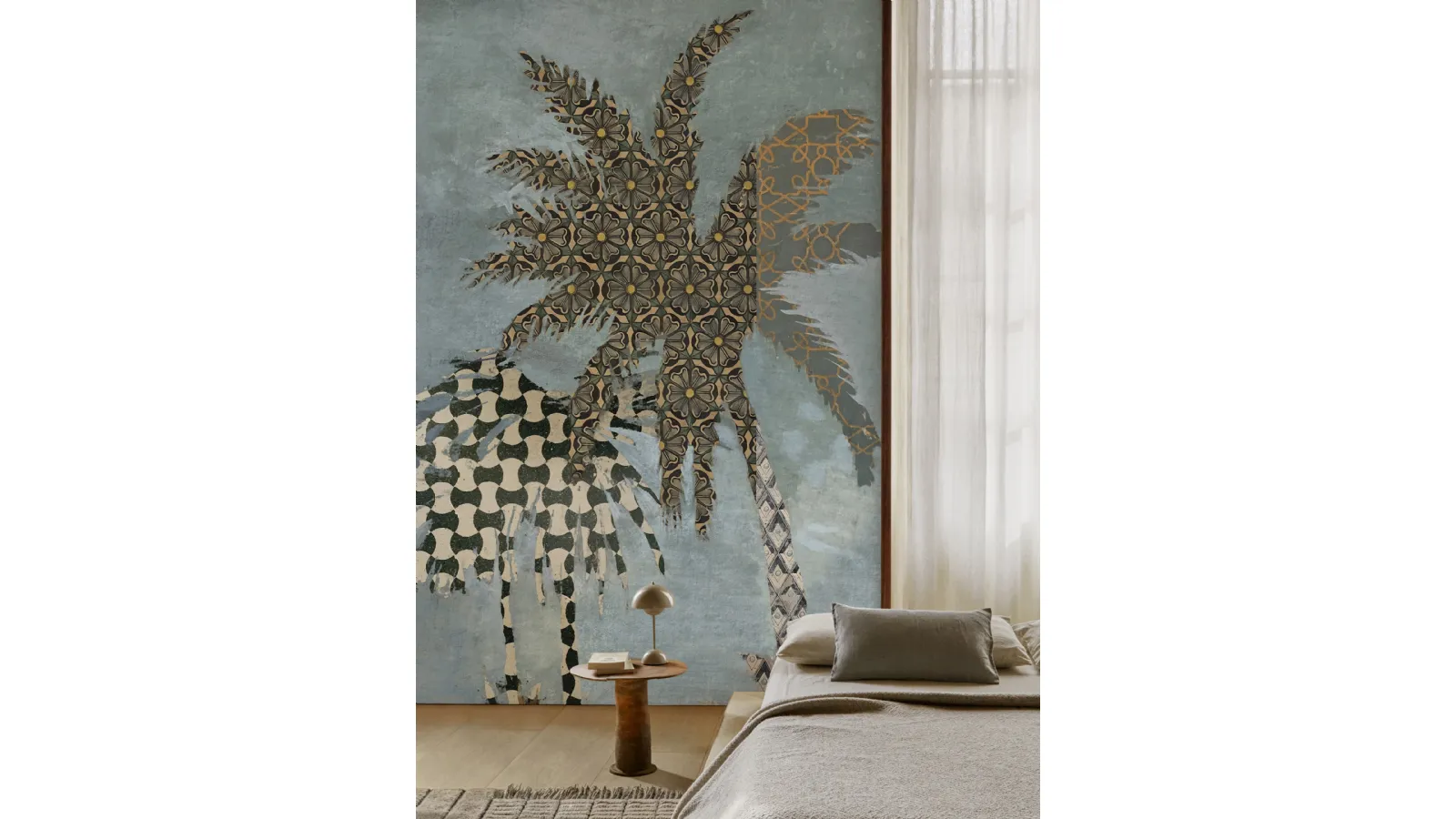 Seventh Floor wallpaper with palm trees by Wall&Decò