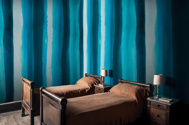 Soft Stripe Clouds Wallpaper by London Art