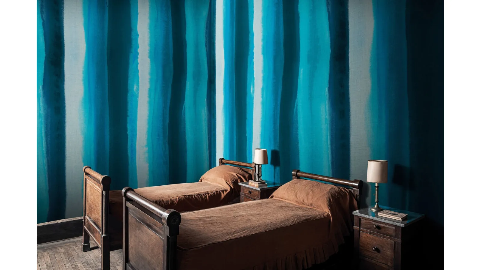 Soft Stripe Clouds Wallpaper by London Art