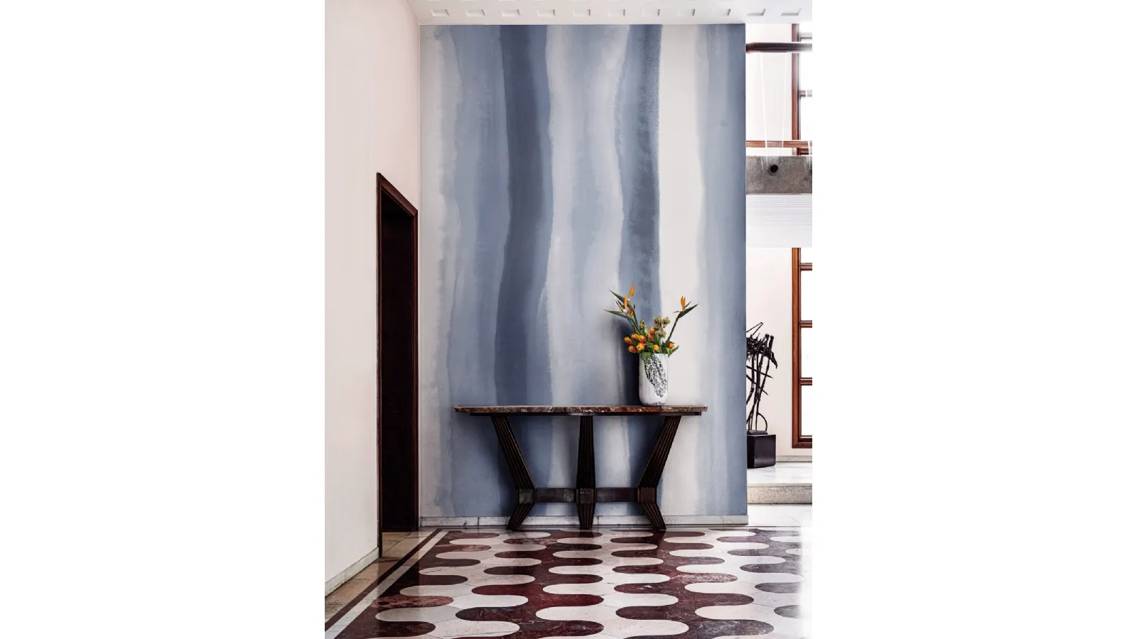 Soft Stripe Clouds Wallpaper by London Art