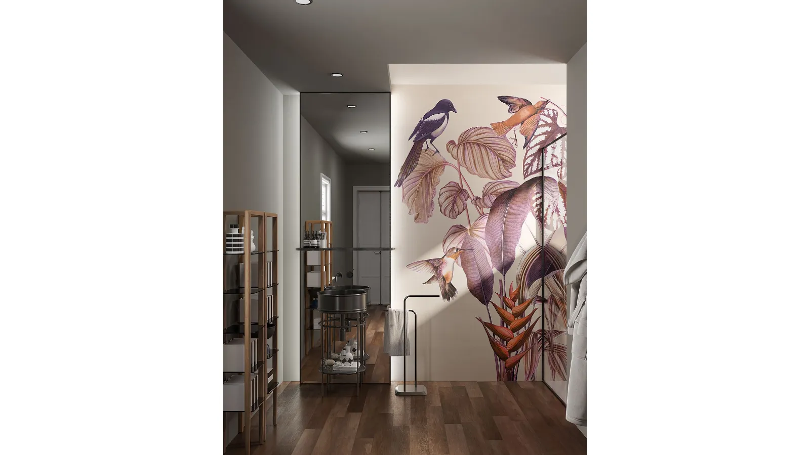 Soulmate tropical-inspired wallpaper by Inkiostro Bianco