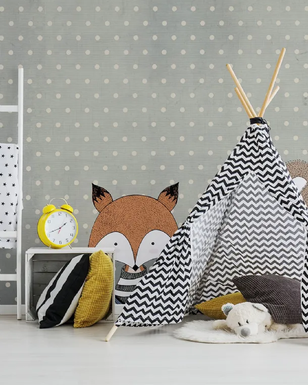 Wallpaper with children's illustration Sweet Dreams by Inkiostro Bianco