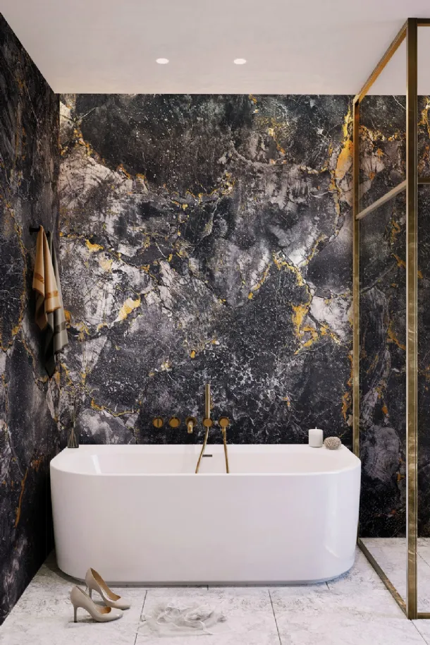 Volcanic Gold Wallpaper by London Art