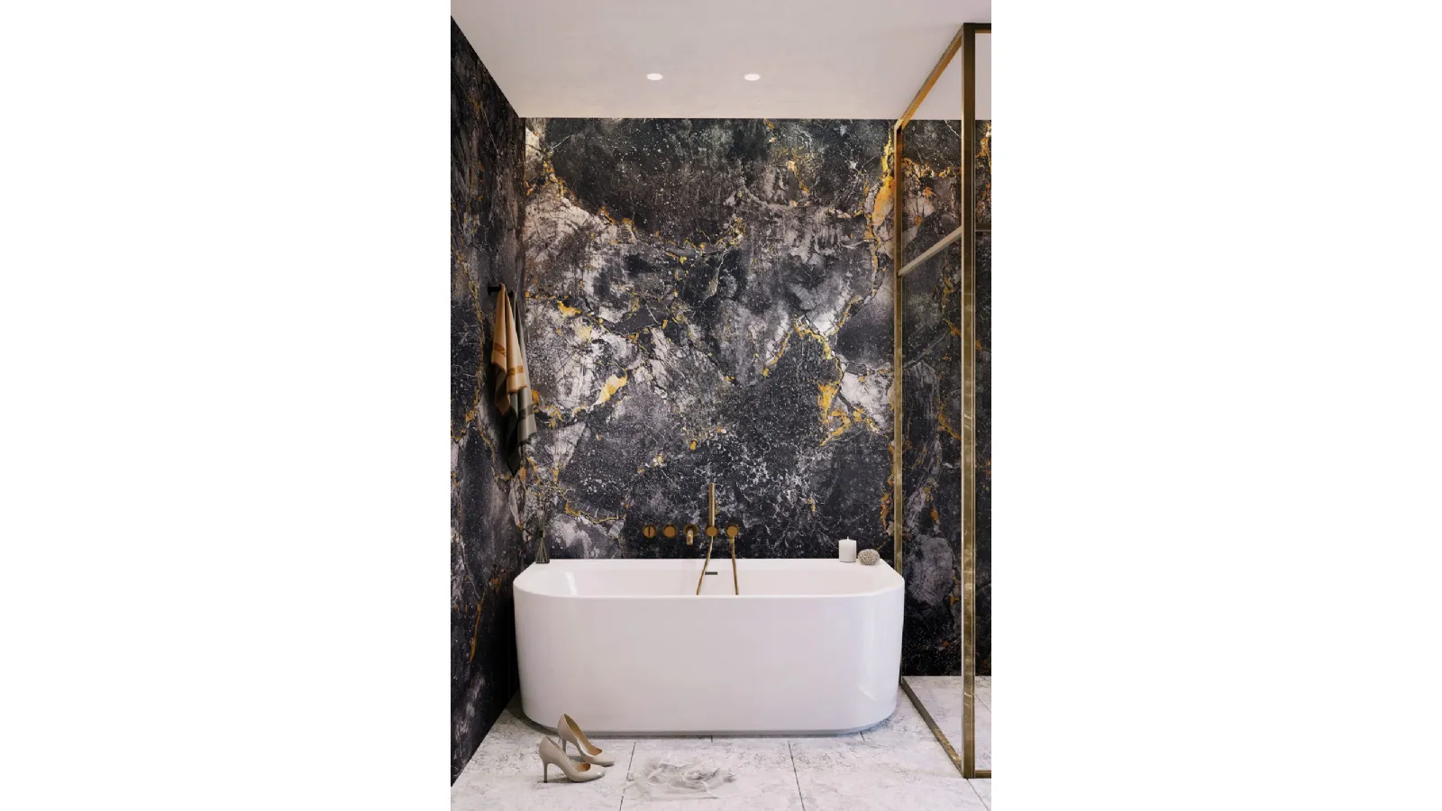 Volcanic Gold Wallpaper by London Art
