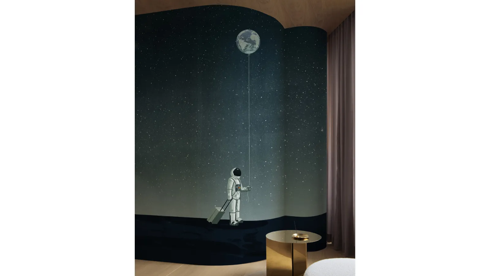 Walking with the Moon wallpaper by Wall&Decò