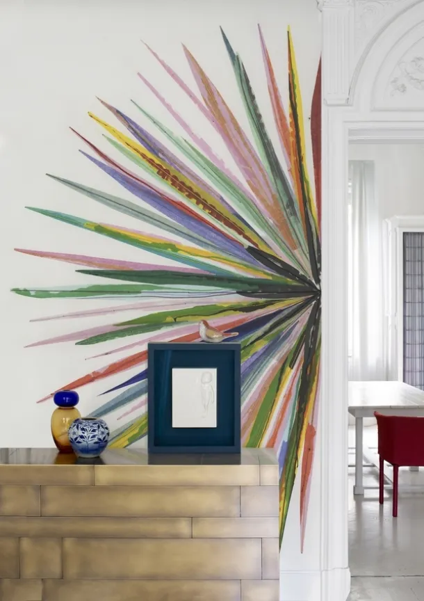 Vibrant colored wallpaper Watashi No Ai by Wall&Decò