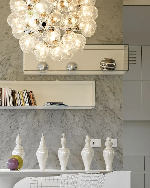 Monochrome White Marble wallpaper by Inkiostro Bianco