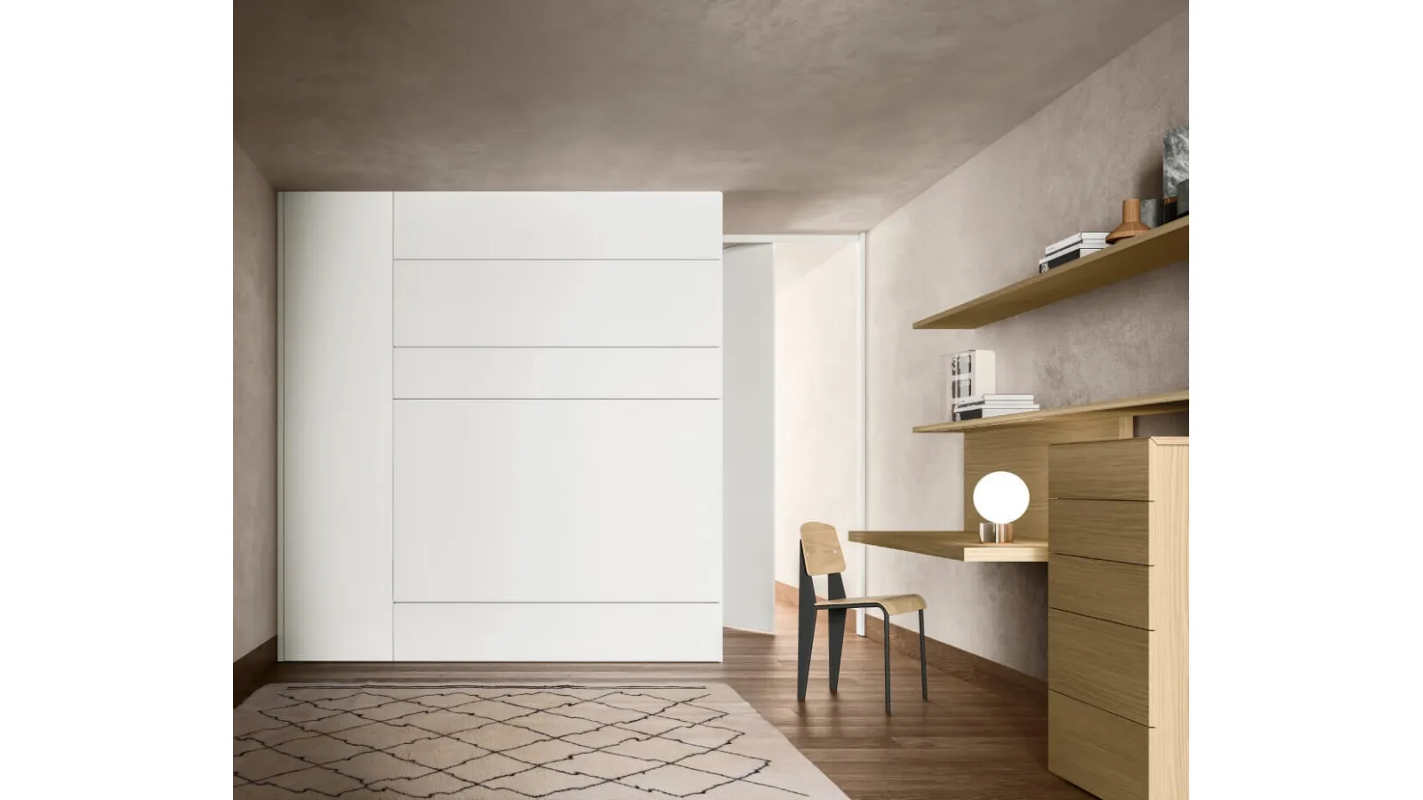 Alterna SM2011 hinged wardrobe with Zalf bed module