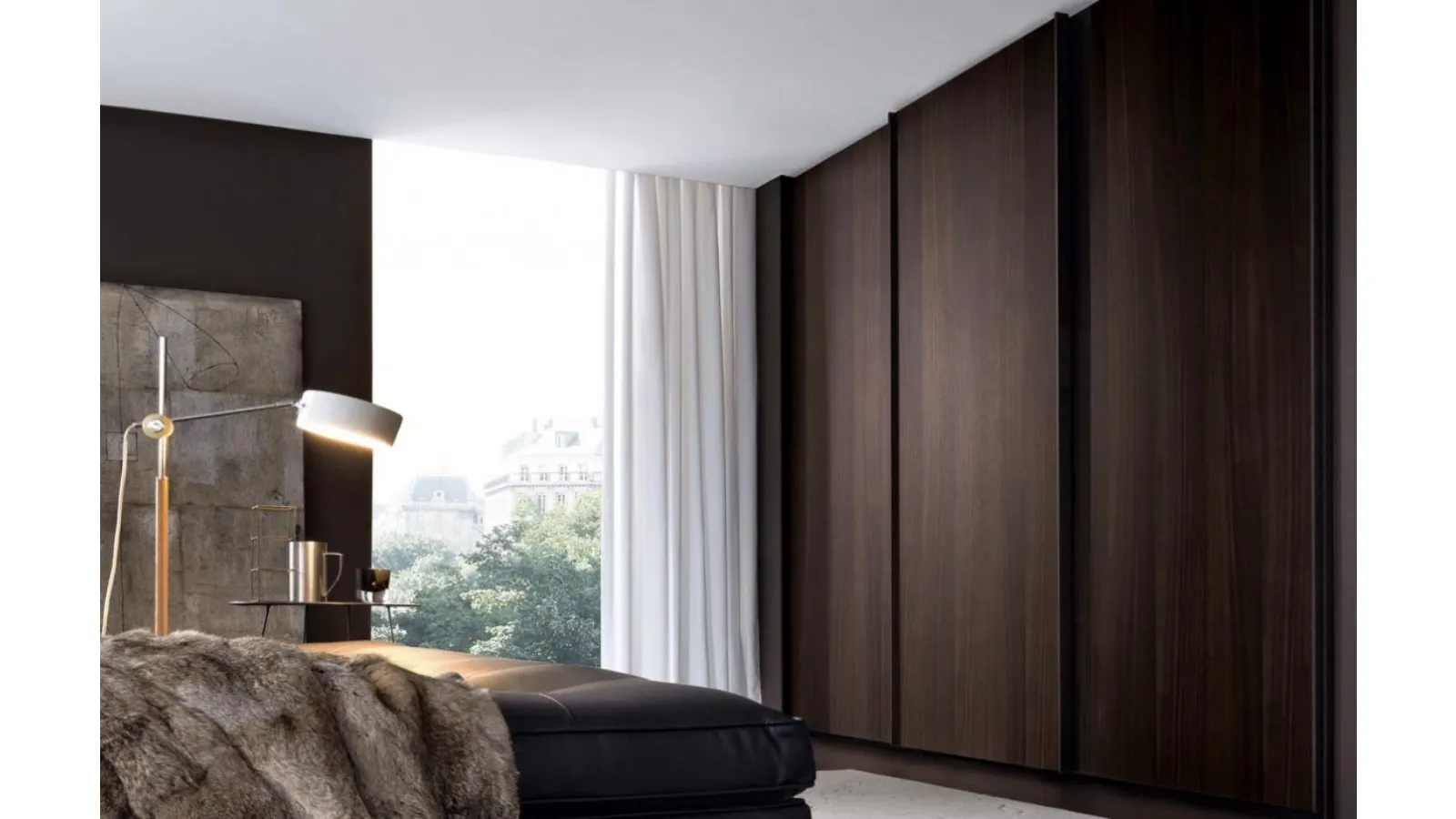 Arizona sliding door wardrobe in Oak by Giellesse