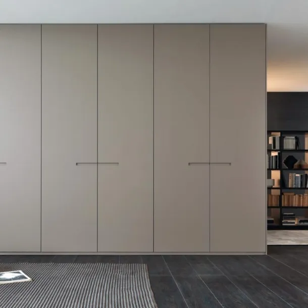 Atlantic wardrobe with hinged doors, matte lacquered by Giellesse