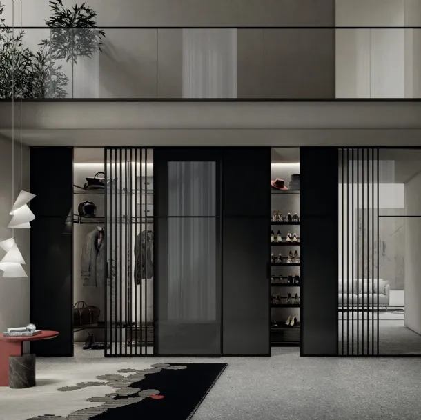 Venere comp 306 walk-in closet in matte lacquered finish by Doal