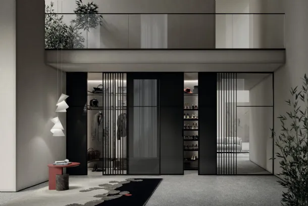 Venere comp 306 walk-in closet in matte lacquered finish by Doal