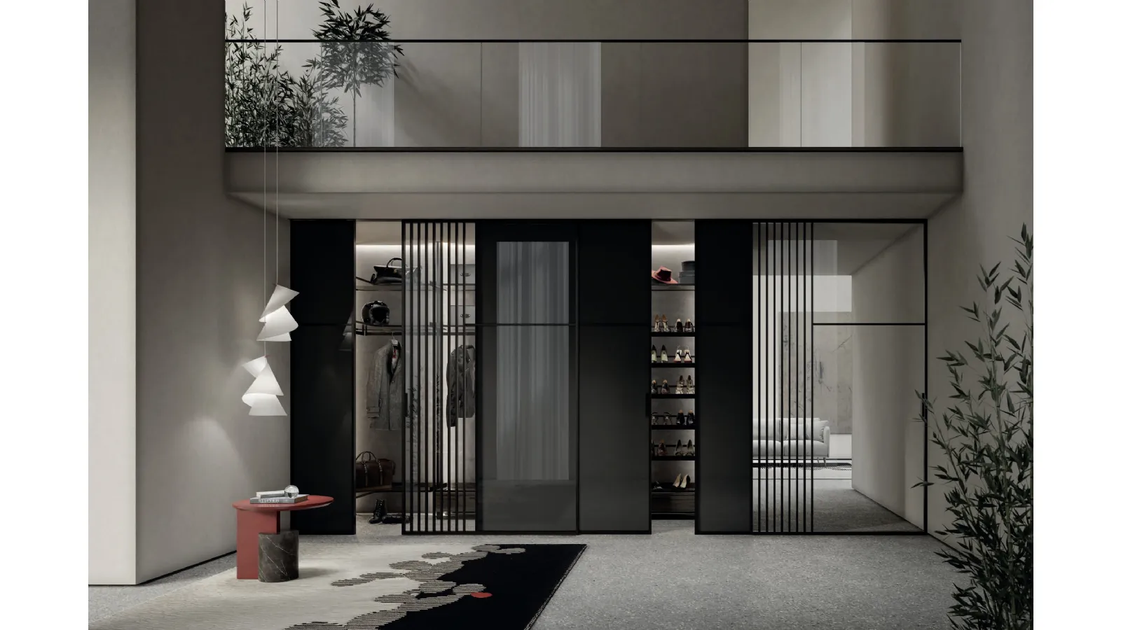 Venere comp 306 walk-in closet in matte lacquered finish by Doal