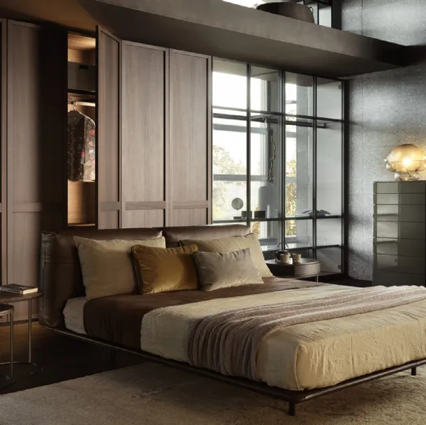 Oak wardrobe with hinged doors Domo by Lema