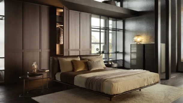 Oak wardrobe with hinged doors Domo by Lema
