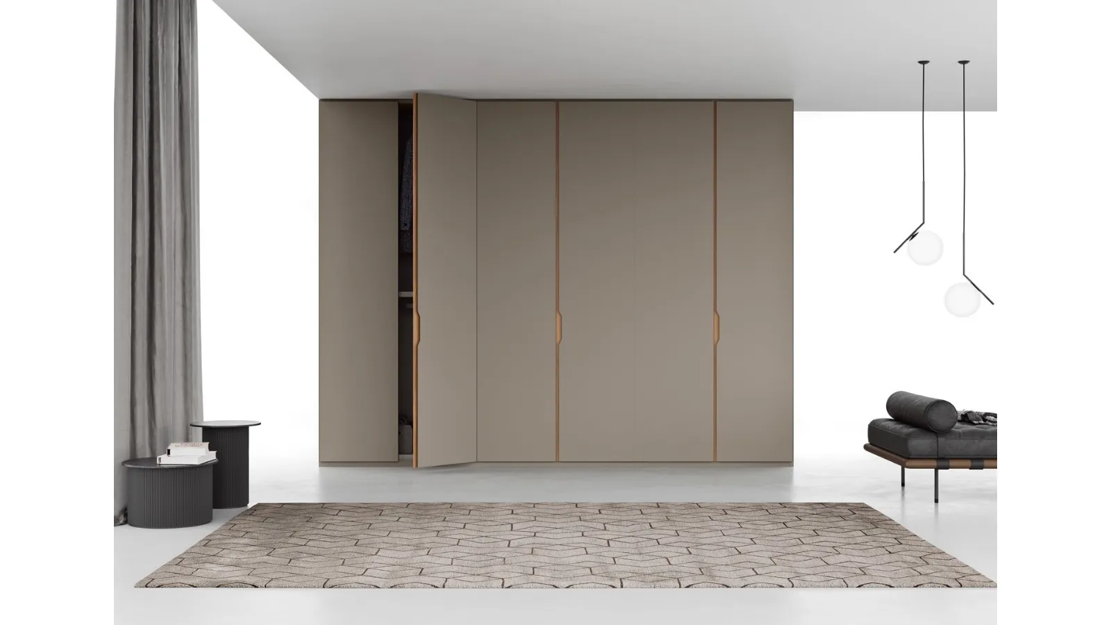 Fusion wardrobe with swing doors by Fimar