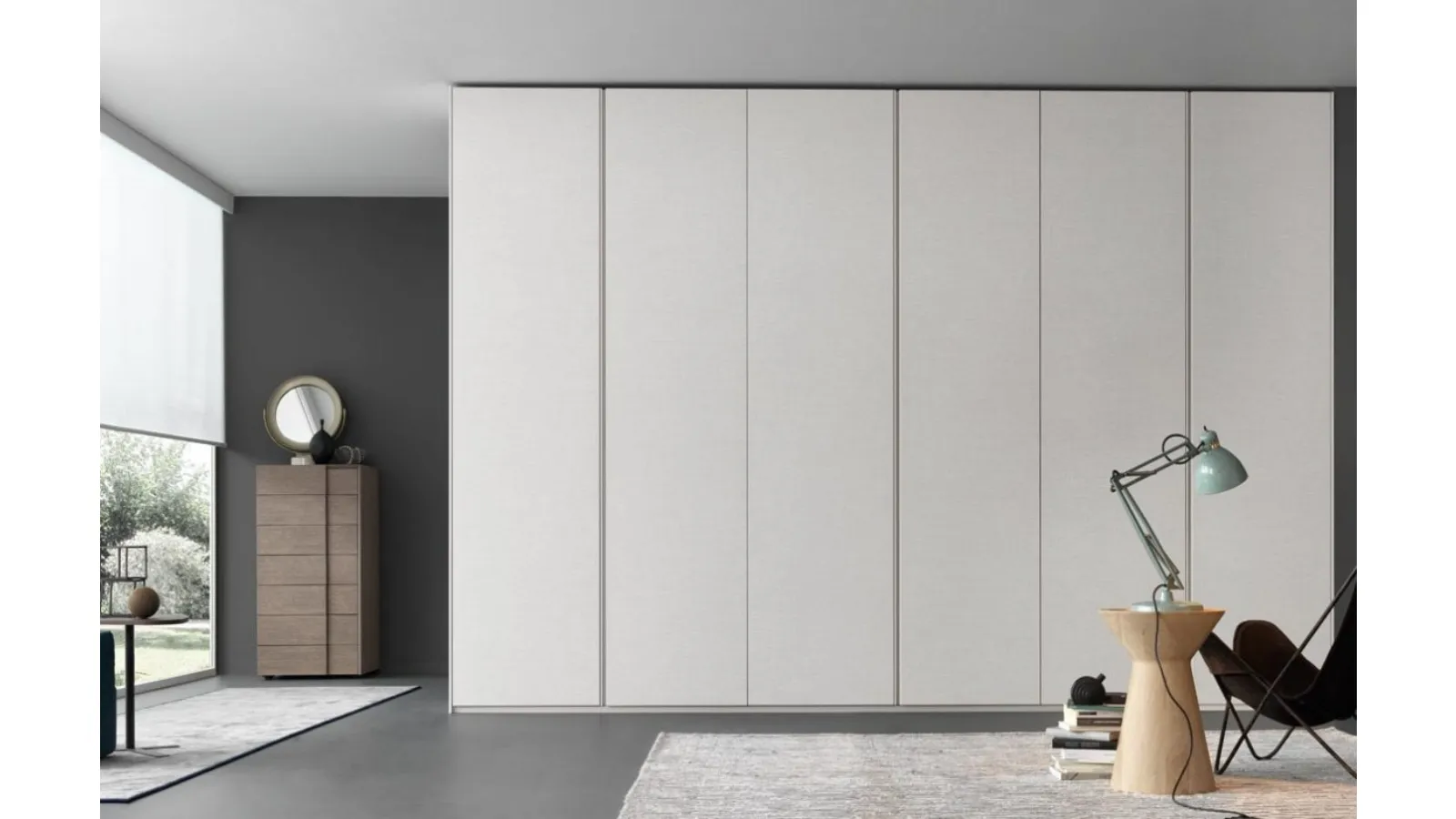 Wardrobe with hinged doors Glide matte lacquered by Giellesse
