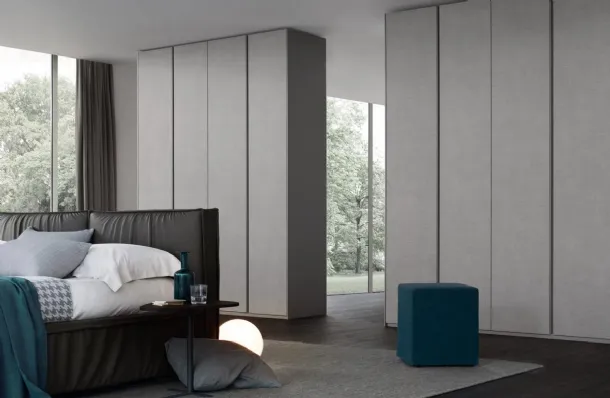Wardrobe with hinged doors Glide Graytex by Giellesse
