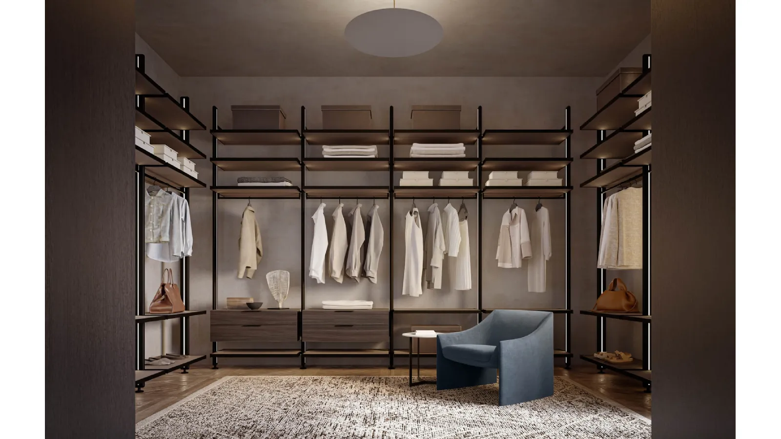 L25 Walk-in Closet Night by Lema