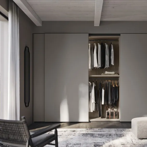 Design wardrobe with sliding door Line by Fimar